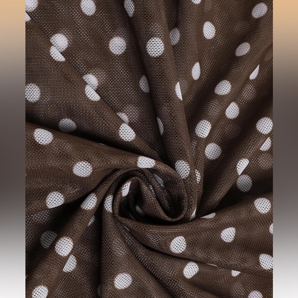 ZAFUL Brown White Polka Dot Bikini Swimsuit NWT - Picture 4 of 7